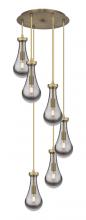  116-451-1P-BB-G451-5SM - Owego - 6 Light - 16 inch - Brushed Brass - Multi Pendant