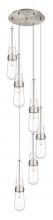  116-452-1P-SN-G452-4CL - Milan - 6 Light - 15 inch - Brushed Satin Nickel - Multi Pendant