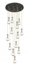  132BK-451-1P-BB-G451-5CL-20 - Owego - 13 Light - 32 inch - Brushed Brass - Multi Pendant