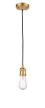  200C-SG-LED - Bare Bulb - 1 Light - 3 inch - Satin Gold - Cord hung - Mini Pendant