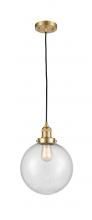  201C-SG-G204-10 - Beacon - 1 Light - 10 inch - Satin Gold - Cord hung - Mini Pendant