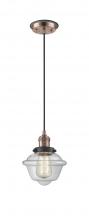  201CBP-ACBK-G532 - Oxford - 1 Light - 7 inch - Antique Copper - Cord hung - Mini Pendant