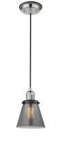  201CBP-PNBK-G63 - Cone - 1 Light - 6 inch - Polished Nickel - Cord hung - Mini Pendant