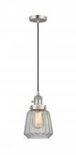  201CSW-SN-G142-LED - Chatham - 1 Light - 7 inch - Brushed Satin Nickel - Cord hung - Mini Pendant