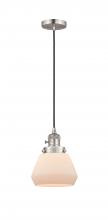  201CSW-SN-G171 - Fulton - 1 Light - 7 inch - Brushed Satin Nickel - Cord hung - Mini Pendant