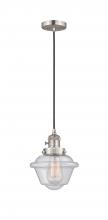  201CSW-SN-G534-LED - Oxford - 1 Light - 7 inch - Brushed Satin Nickel - Cord hung - Mini Pendant