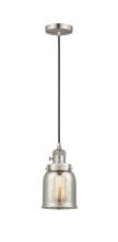  201CSW-SN-G58-LED - Bell - 1 Light - 5 inch - Brushed Satin Nickel - Cord hung - Mini Pendant