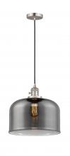  201CSW-SN-G73-L-LED - Bell - 1 Light - 12 inch - Brushed Satin Nickel - Cord hung - Mini Pendant