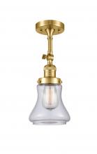  201F-SG-G192 - Bellmont - 1 Light - 6 inch - Satin Gold - Semi-Flush Mount