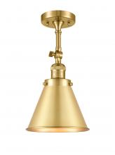  201F-SG-M13-SG - Appalachian - 1 Light - 8 inch - Satin Gold - Semi-Flush Mount