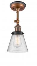  201FBP-ACBK-G64 - Cone - 1 Light - 6 inch - Antique Copper - Semi-Flush Mount