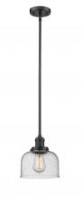  201S-OB-G74-LED - Bell - 1 Light - 8 inch - Oil Rubbed Bronze - Stem Hung - Mini Pendant