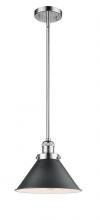  201S-PC-M10-BK - Briarcliff - 1 Light - 10 inch - Polished Chrome - Stem Hung - Mini Pendant