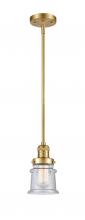  201S-SG-G184S-LED - Canton - 1 Light - 5 inch - Satin Gold - Stem Hung - Mini Pendant