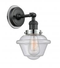 Innovations Lighting 203BK-BPPC-HRPC-G534 - Oxford - 1 Light - 8 inch - Matte Black - Sconce