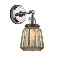  203BP-PNBK-G146 - Chatham - 1 Light - 7 inch - Polished Nickel - Sconce