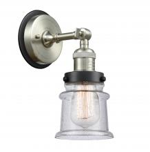  203SN-BPBK-HRBK-G184S - Canton - 1 Light - 5 inch - Brushed Satin Nickel - Sconce