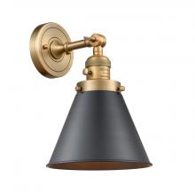  203SW-BB-M13-BK-LED - Appalachian - 1 Light - 8 inch - Brushed Brass - Sconce