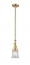  206-SG-G182S-LED - Canton - 1 Light - 5 inch - Satin Gold - Stem Hung - Mini Pendant