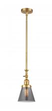  206-SG-G63 - Cone - 1 Light - 6 inch - Satin Gold - Stem Hung - Mini Pendant