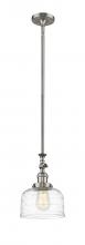  206-SN-G713-LED - Bell - 1 Light - 8 inch - Brushed Satin Nickel - Stem Hung - Mini Pendant