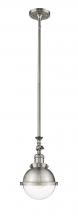  206-SN-HFS-62-SN - Hampden - 1 Light - 7 inch - Brushed Satin Nickel - Stem Hung - Mini Pendant