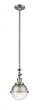  206-SN-HFS-64-SN-LED - Hampden - 1 Light - 7 inch - Brushed Satin Nickel - Stem Hung - Mini Pendant