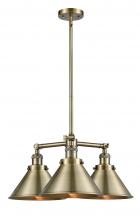  207-AB-M10 - Briarcliff - 3 Light - 24 inch - Antique Brass - Stem Hung - Chandelier