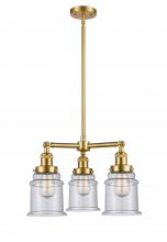  207-SG-G184 - Canton - 3 Light - 18 inch - Satin Gold - Stem Hung - Chandelier