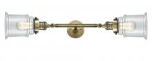  208L-AB-G182 - Canton - 2 Light - 6 inch - Antique Brass - Bath Vanity Light