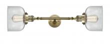  208L-AB-G72 - Bell - 2 Light - 8 inch - Antique Brass - Bath Vanity Light