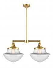  209-SG-G542 - Oxford - 2 Light - 25 inch - Satin Gold - Stem Hung - Island Light