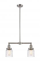  209-SN-G513 - Bell - 2 Light - 21 inch - Brushed Satin Nickel - Stem Hung - Island Light