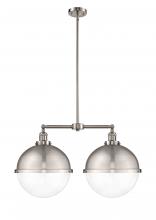  209-SN-HFS-122-SN - Hampden - 2 Light - 18 inch - Brushed Satin Nickel - Stem Hung - Island Light