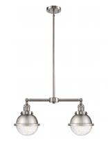  209-SN-HFS-64-SN-LED - Hampden - 2 Light - 18 inch - Brushed Satin Nickel - Stem Hung - Island Light