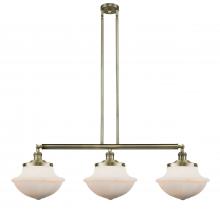  213-AB-G541 - Oxford - 3 Light - 42 inch - Antique Brass - Stem Hung - Island Light