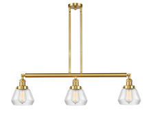  213-SG-G172 - Fulton - 3 Light - 39 inch - Satin Gold - Stem Hung - Island Light