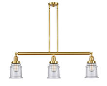  213-SG-G184-LED - Canton - 3 Light - 39 inch - Satin Gold - Stem Hung - Island Light