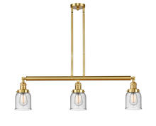  213-SG-G54-LED - Bell - 3 Light - 38 inch - Satin Gold - Stem Hung - Island Light