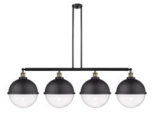  214-BAB-HFS-124-BK-LED - Hampden - 4 Light - 58 inch - Black Antique Brass - Stem Hung - Island Light