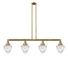  214-BB-G664-7 - Bullet - 4 Light - 50 inch - Brushed Brass - Stem Hung - Island Light