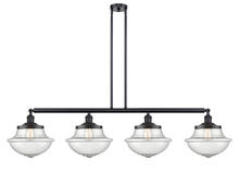  214-BK-G544-LED - Oxford - 4 Light - 54 inch - Matte Black - Stem Hung - Island Light