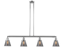  214-PC-G63-LED - Cone - 4 Light - 51 inch - Polished Chrome - Stem Hung - Island Light