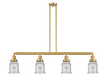  214-SG-G184 - Canton - 4 Light - 51 inch - Satin Gold - Stem Hung - Island Light