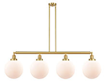  214-SG-G201-10 - Beacon - 4 Light - 54 inch - Satin Gold - Stem Hung - Island Light