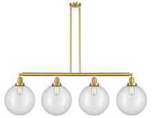  214-SG-G202-12 - Beacon - 4 Light - 56 inch - Satin Gold - Stem Hung - Island Light