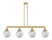  214-SG-G202-8 - Beacon - 4 Light - 53 inch - Satin Gold - Stem Hung - Island Light