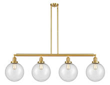  214-SG-G204-10-LED - Beacon - 4 Light - 54 inch - Satin Gold - Stem Hung - Island Light