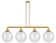  214-SG-G204-12 - Beacon - 4 Light - 56 inch - Satin Gold - Stem Hung - Island Light