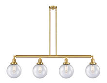  214-SG-G204-8 - Beacon - 4 Light - 53 inch - Satin Gold - Stem Hung - Island Light